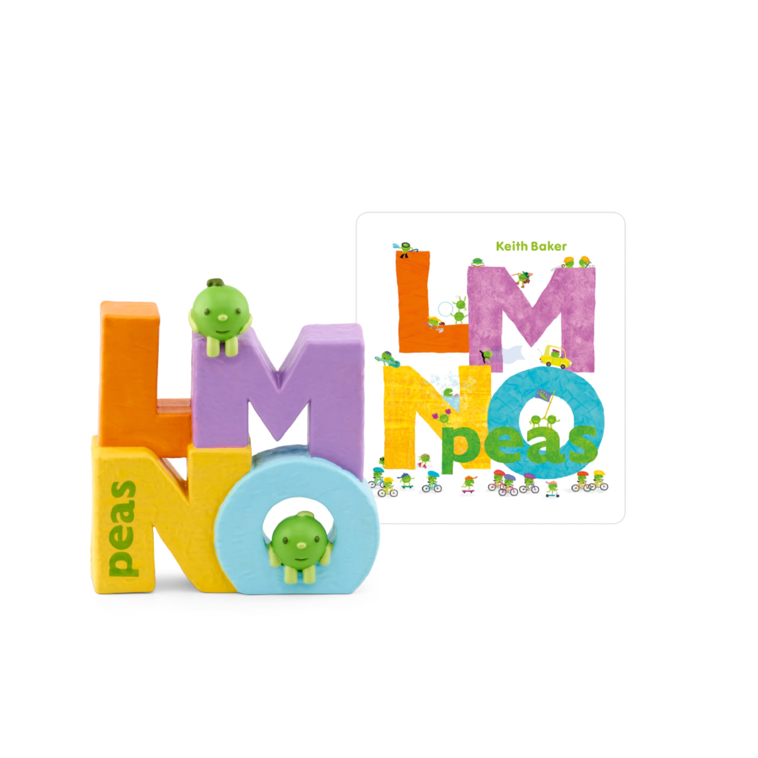 Tonies LMNO Peas figurine front view sparks early alphabet learning during play