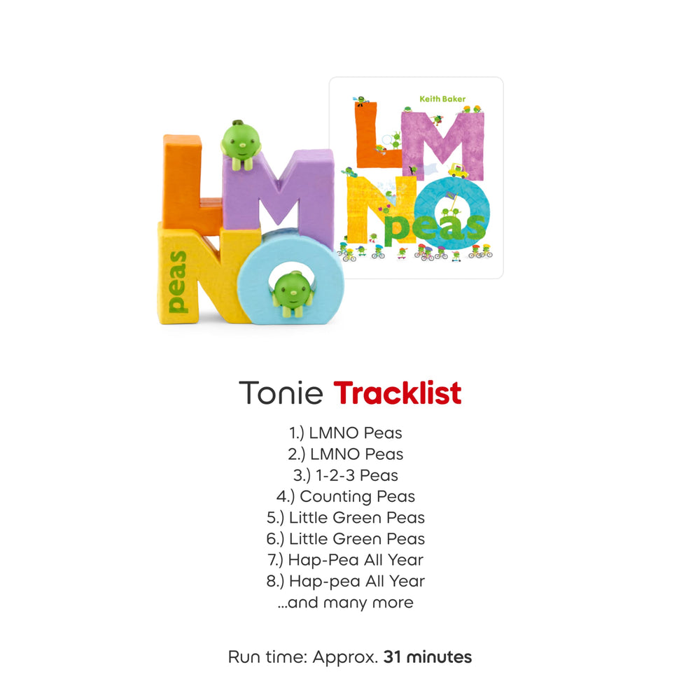 Tonies LMNO Peas on-toniebox setup demonstrates easy audio storytelling