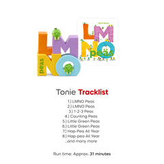 Tonies LMNO Peas on-toniebox setup demonstrates easy audio storytelling