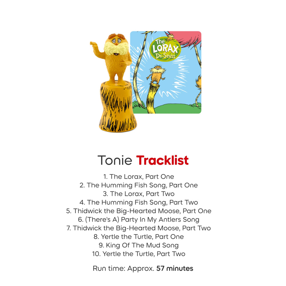 Tonies Lorax on Toniebox setup for easy listening.