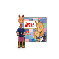 Tonies Mama Llama figurine displayed beside a Toniebox for engaging storytelling.