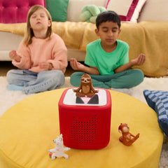 Tonies Marty Movement Monkey figure demonstrates Mindful Marching for balance