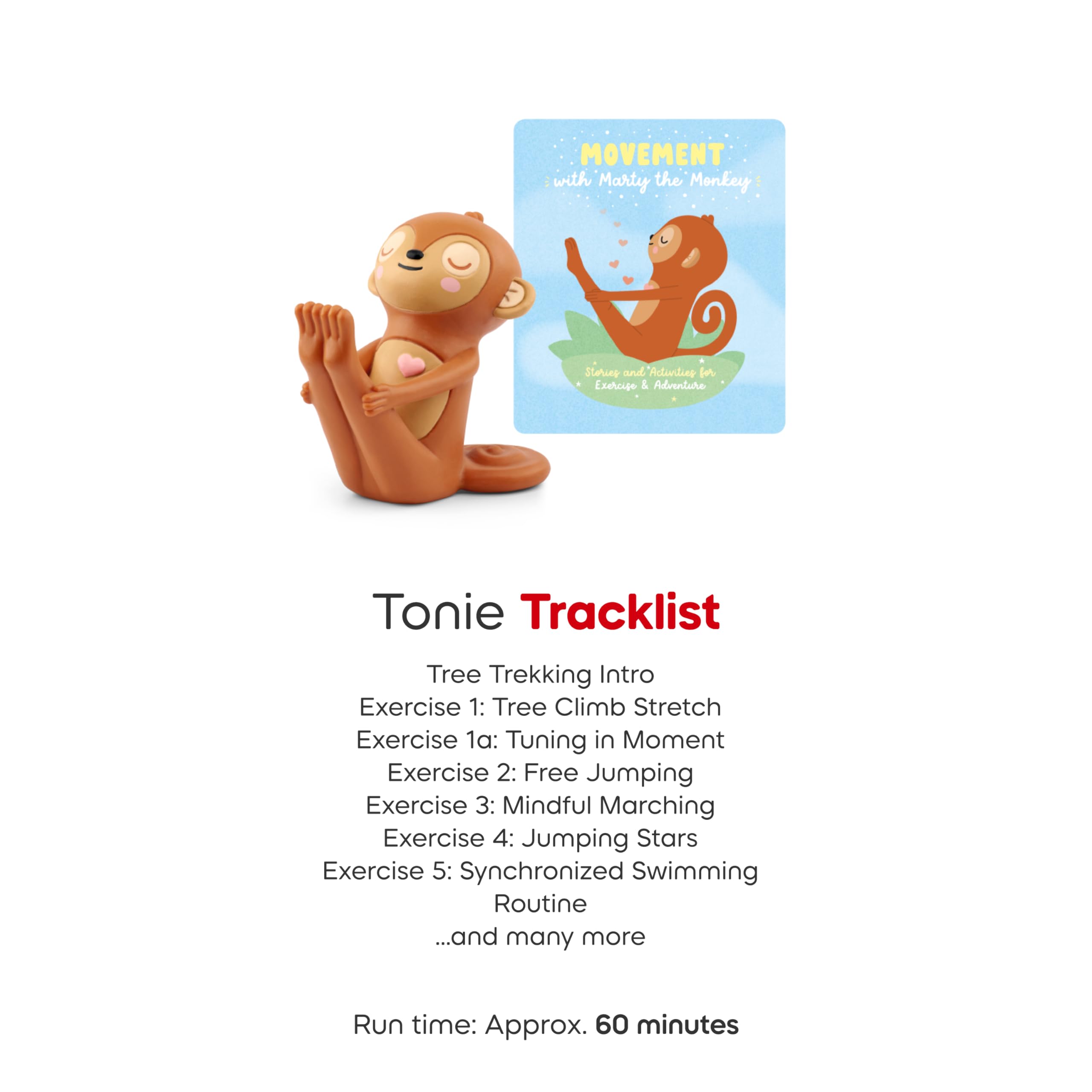 Tonies Marty Movement Monkey figure performs Synchronized Swimming Routine for rhythm