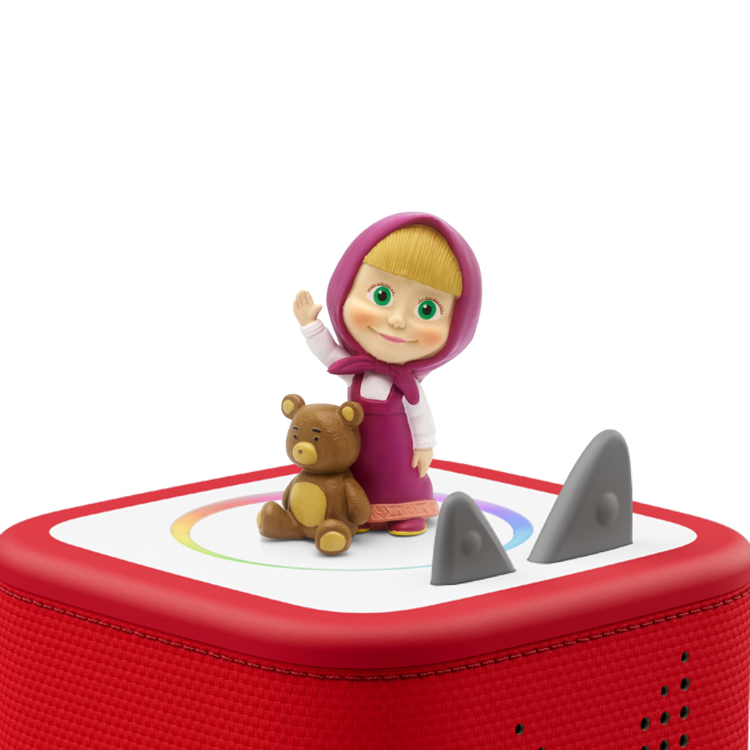 Tonies Masha and the Bear on a Toniebox, ready to play 38 minutes of audio.