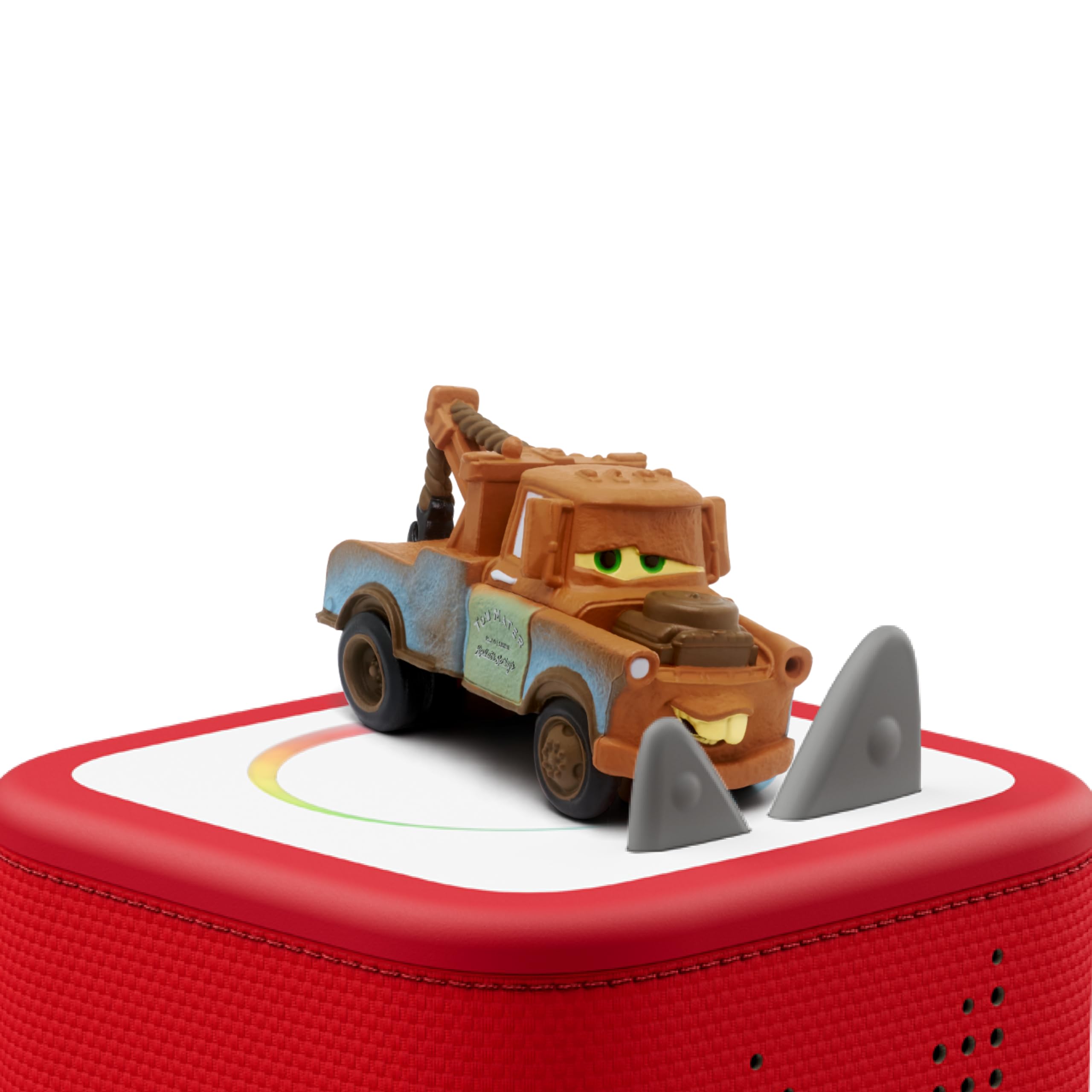 Tonies Mater packaging shows four songs and two stories for imaginative play.