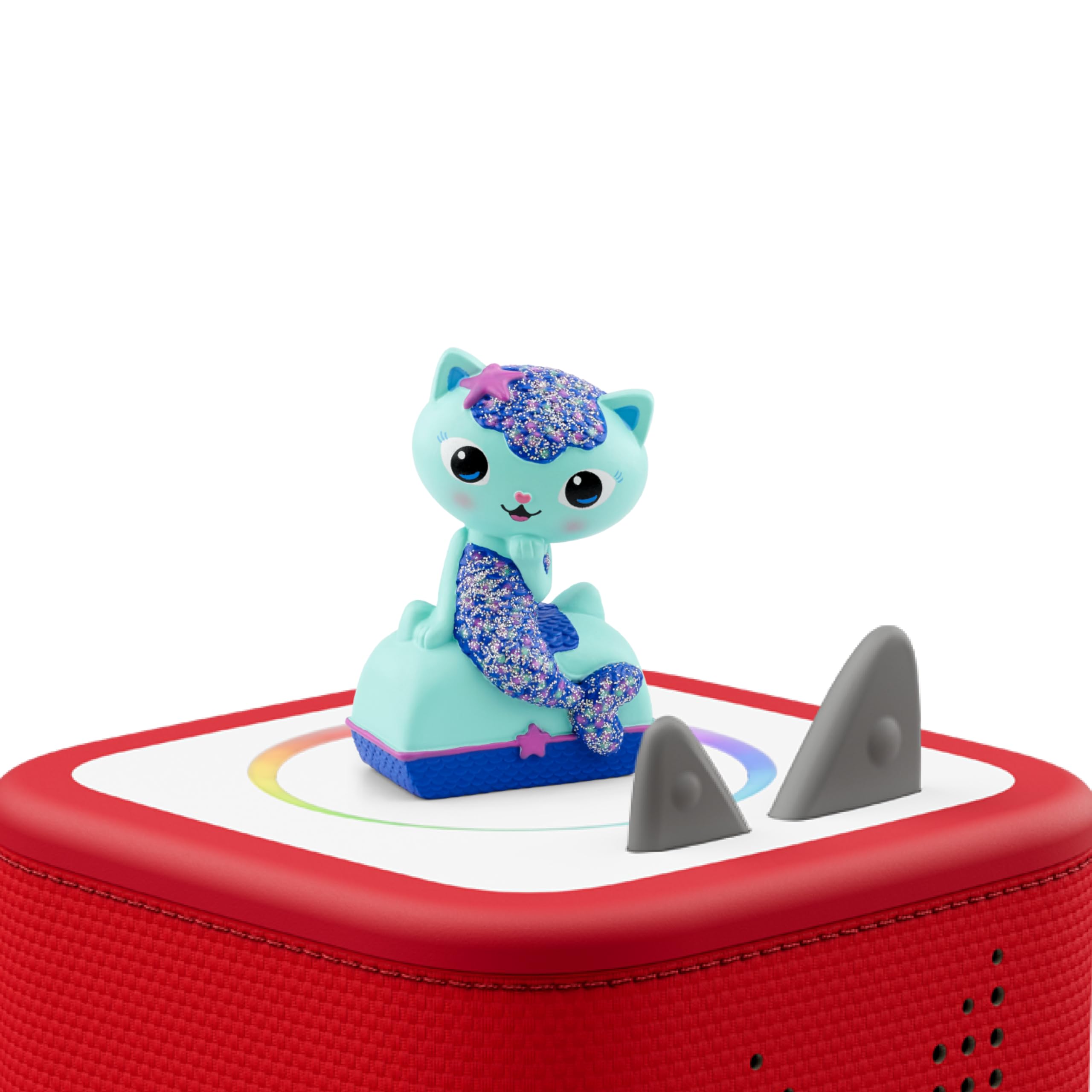 Close-up of Tonies Mercat enhances storytelling with vivid colors.