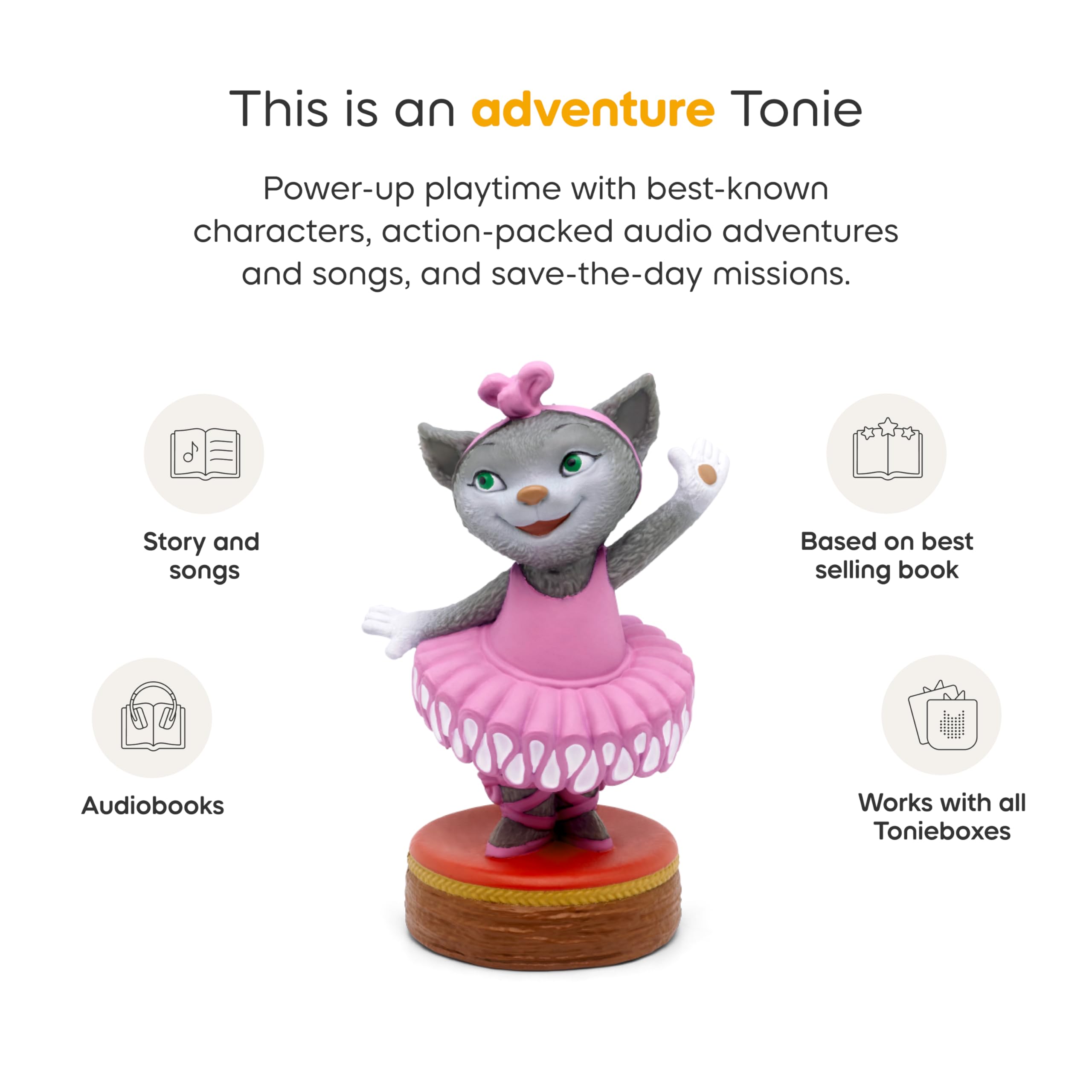 Tonies Mia story Mia and the Too Big Tutu invites friendship and empathy.