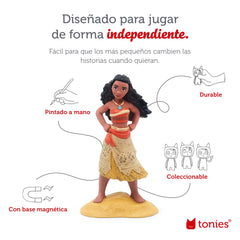 Tonies Moana Spanish-language audio image ideal for language practice during quiet time.