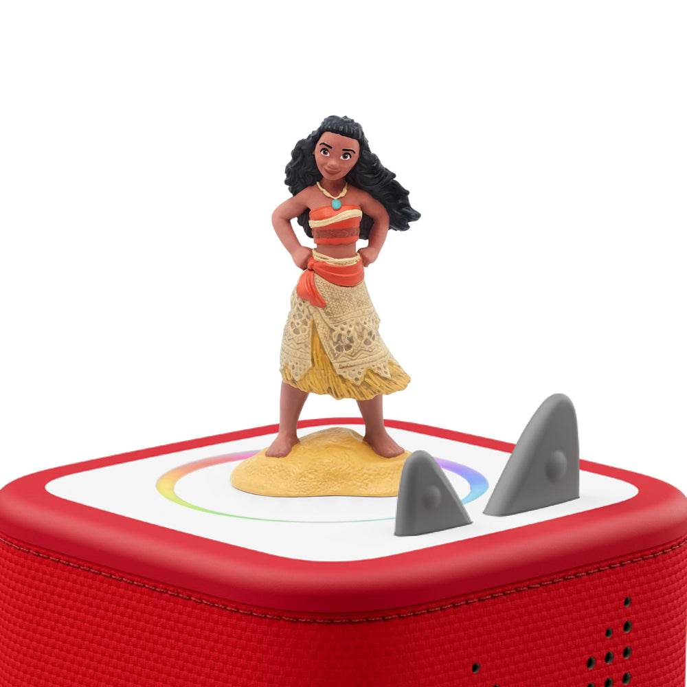 Tonies Moana on a sea adventure boosts listening skills through fun songs.