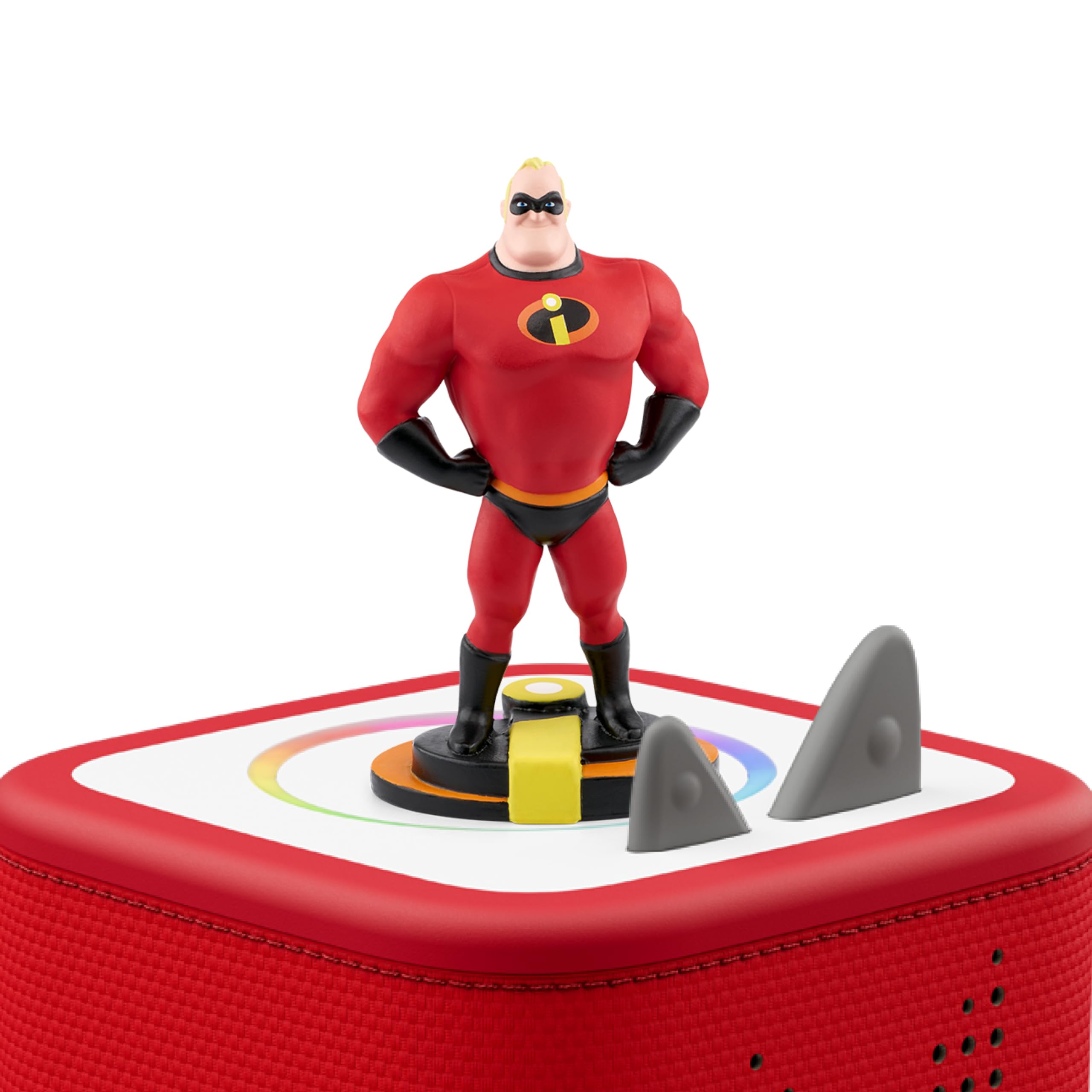 Tonies Mr. Incredible close-up showing bold colors and friendly face for kids.