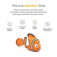 Tonies Nemo beside rolling ocean waves for storytelling