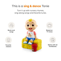 Tonies Outdoor Adventures with JJ playlist card highlights 20 songs for learning.