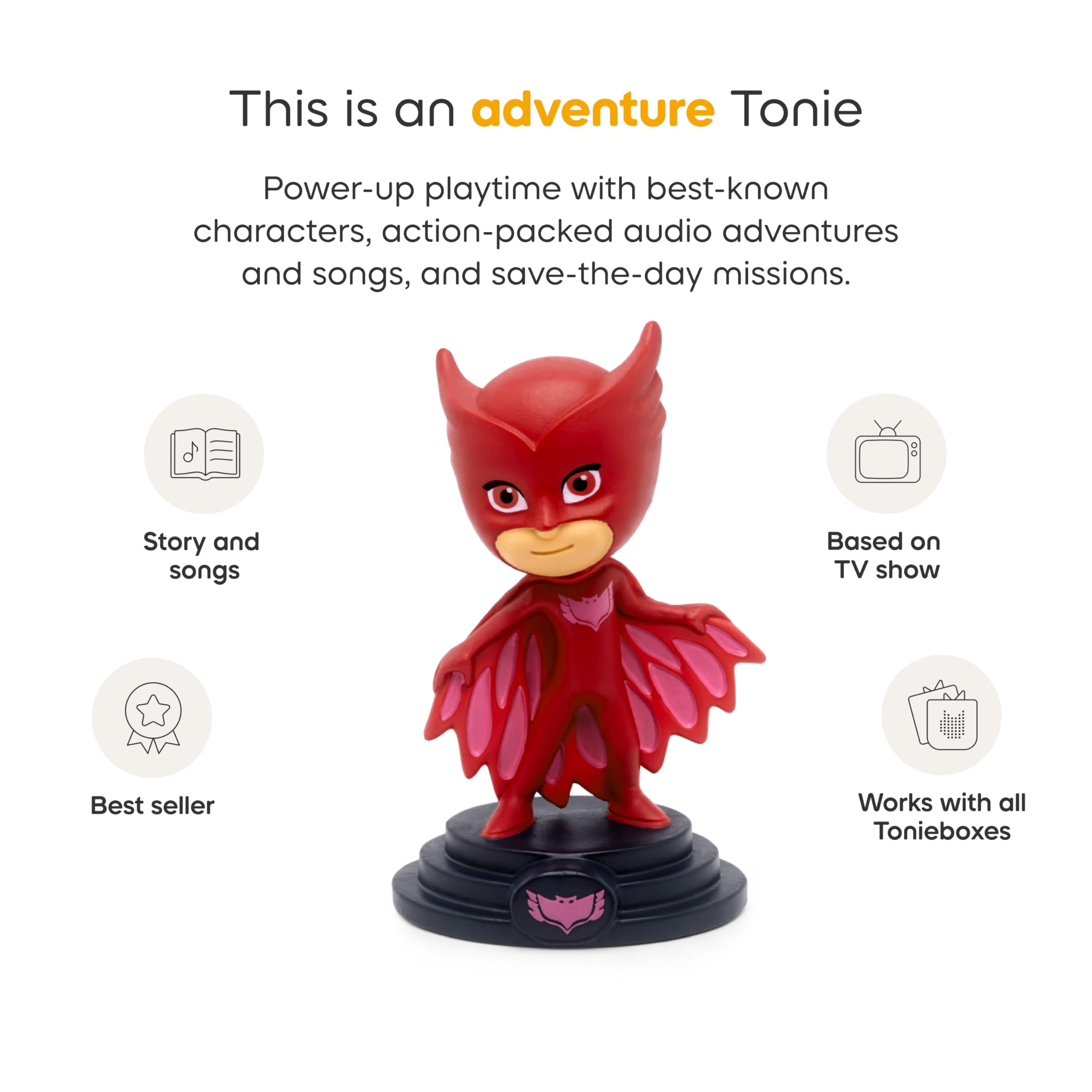 Tonies Owlette story collection for engaging listening moments.
