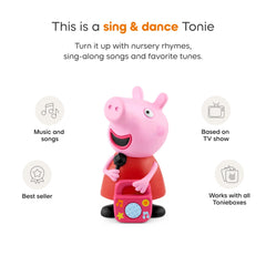 Tonies Peppa Pig contents image shows 17-track music collection