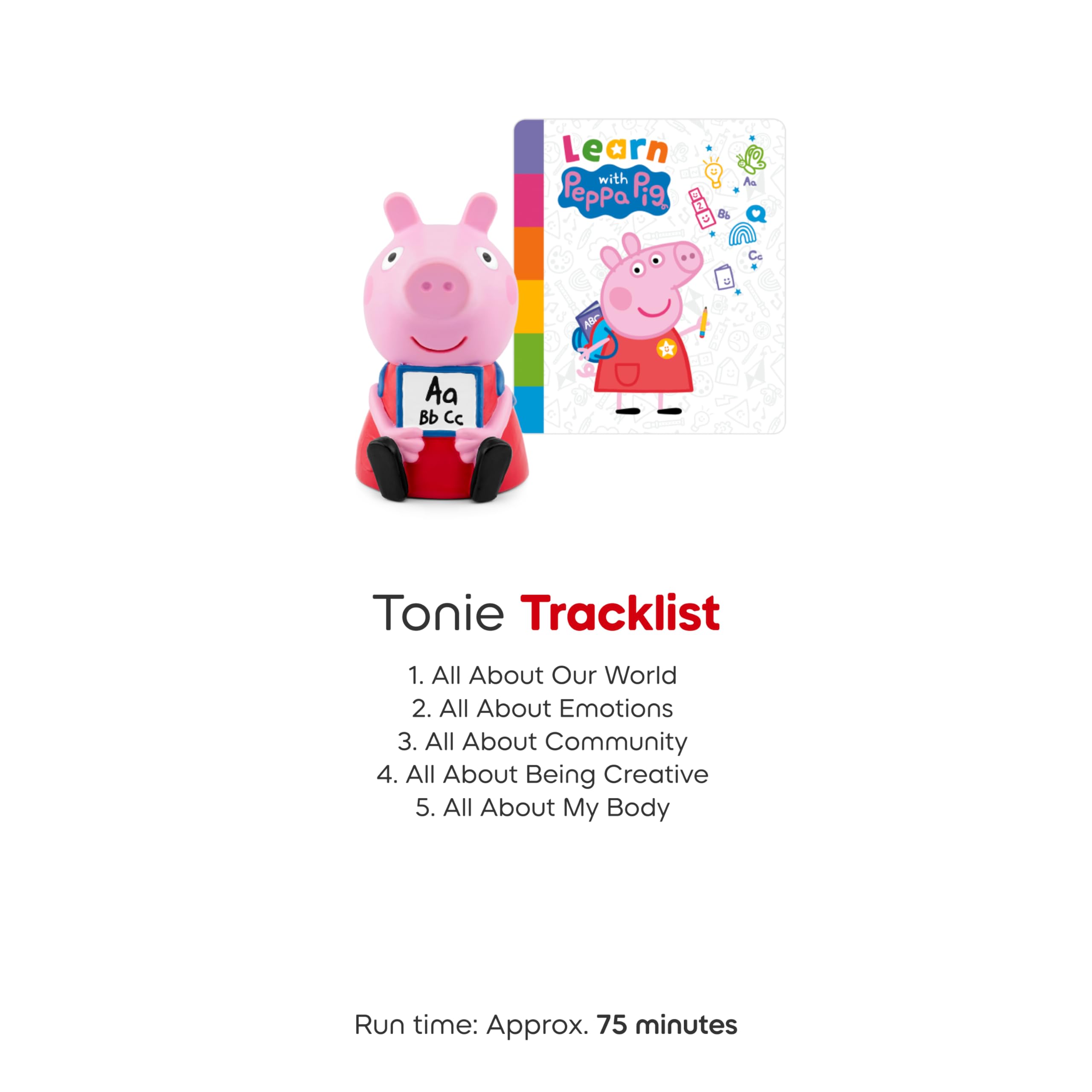 Tonies Peppa Pig stories invite music, movement, and creative play.