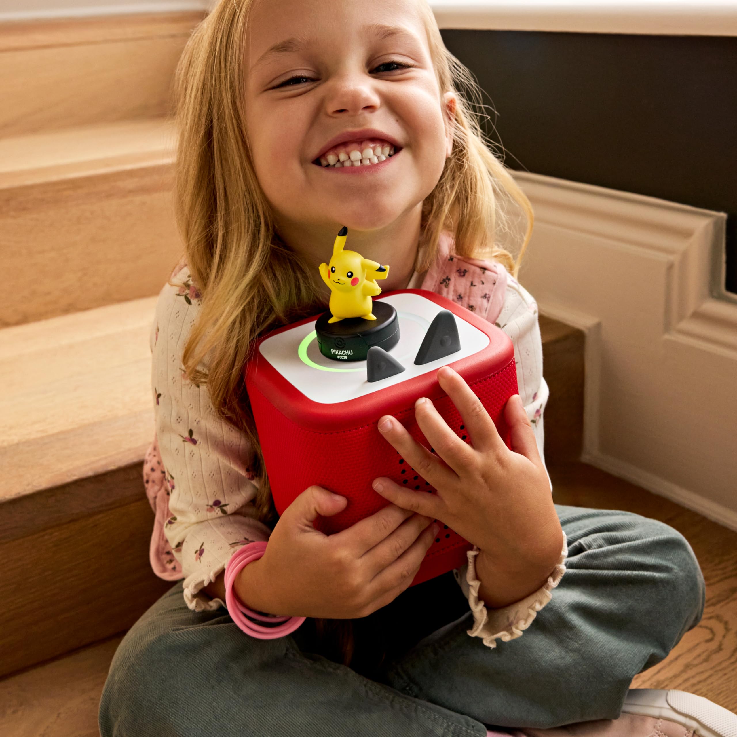 facial detail of Tonies Pikachu figurine showing expressive design and appeal