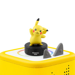close-up of Tonies Pikachu figurine highlighting tactile detail and durability