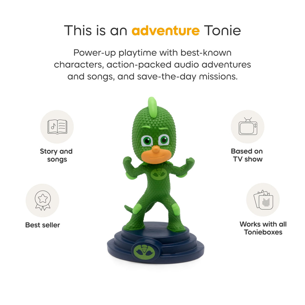Tonies PJ Masks theme song with Gekko for sing-alongs.