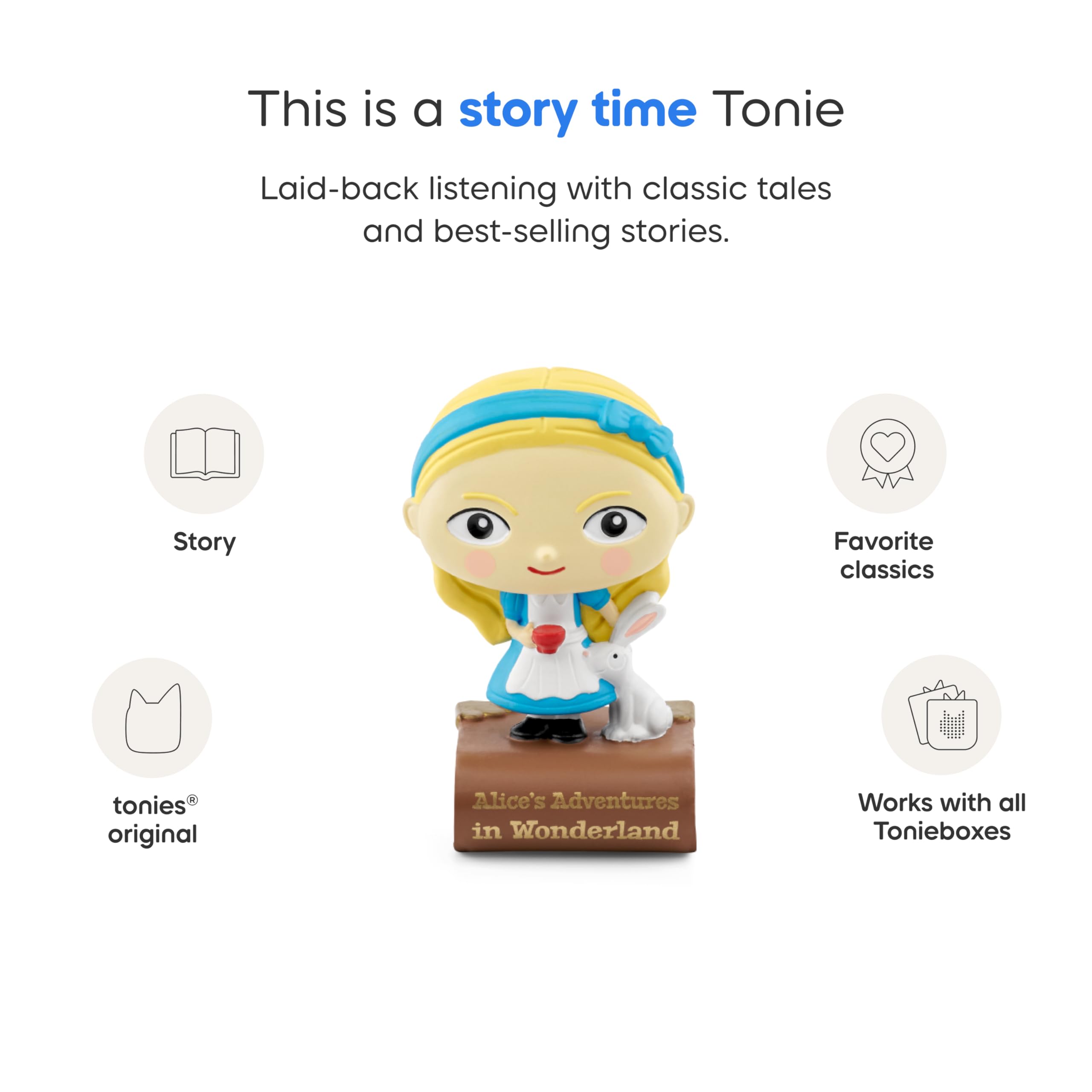 Tonies rabbit hole entry figurine sparks curiosity and exploration during storytime adventures.