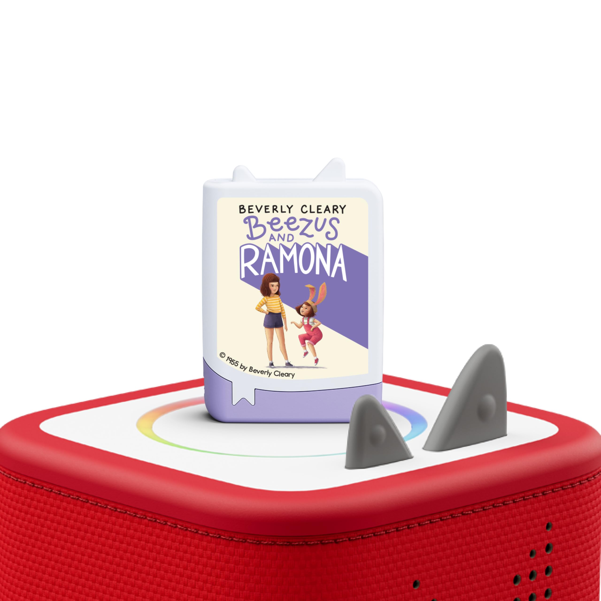 Tonies Ramona Audiobook Set 4 Pack box with Toniebox shows convenient home listening setup.