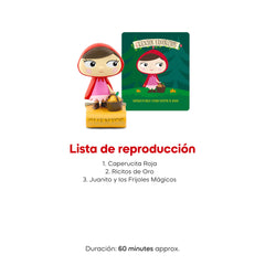 Tonies Red Riding Hood scene with warm narration for kids.