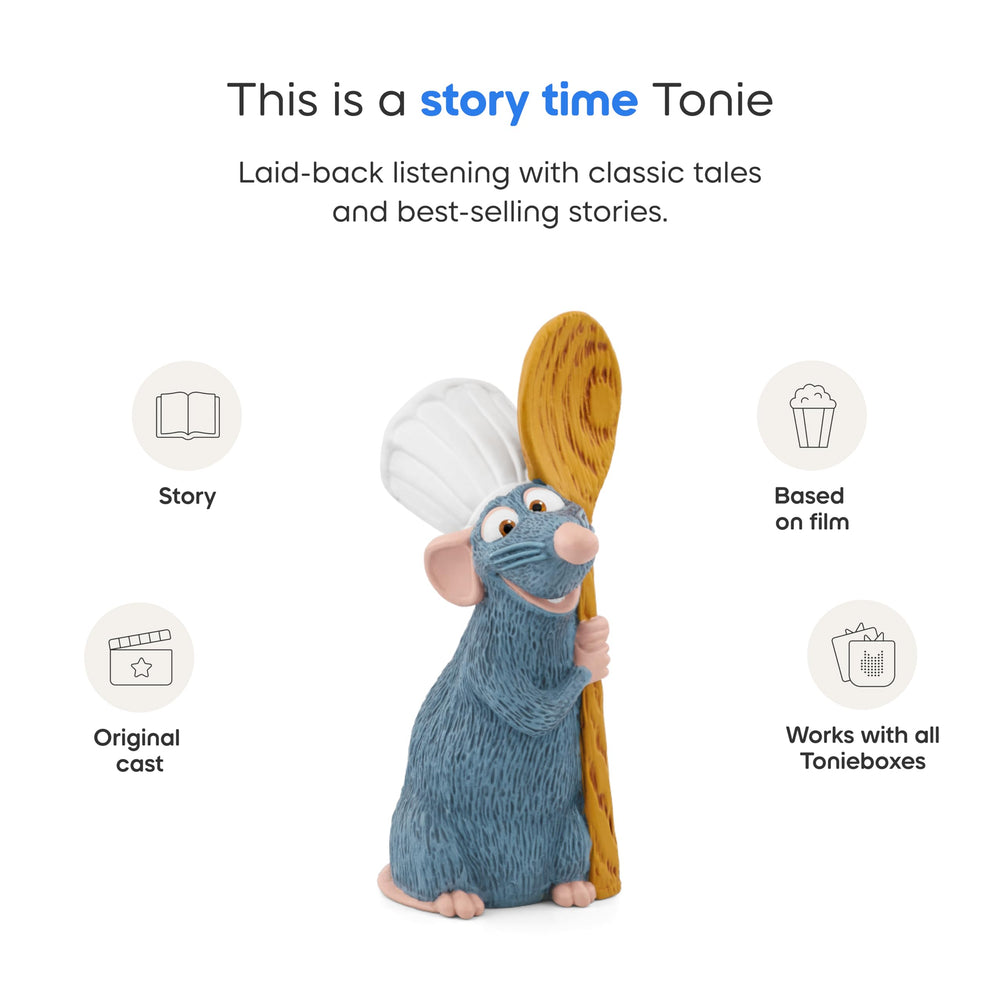 Tonies Remy story-disc accessory supports listening-based storytelling and routine building.