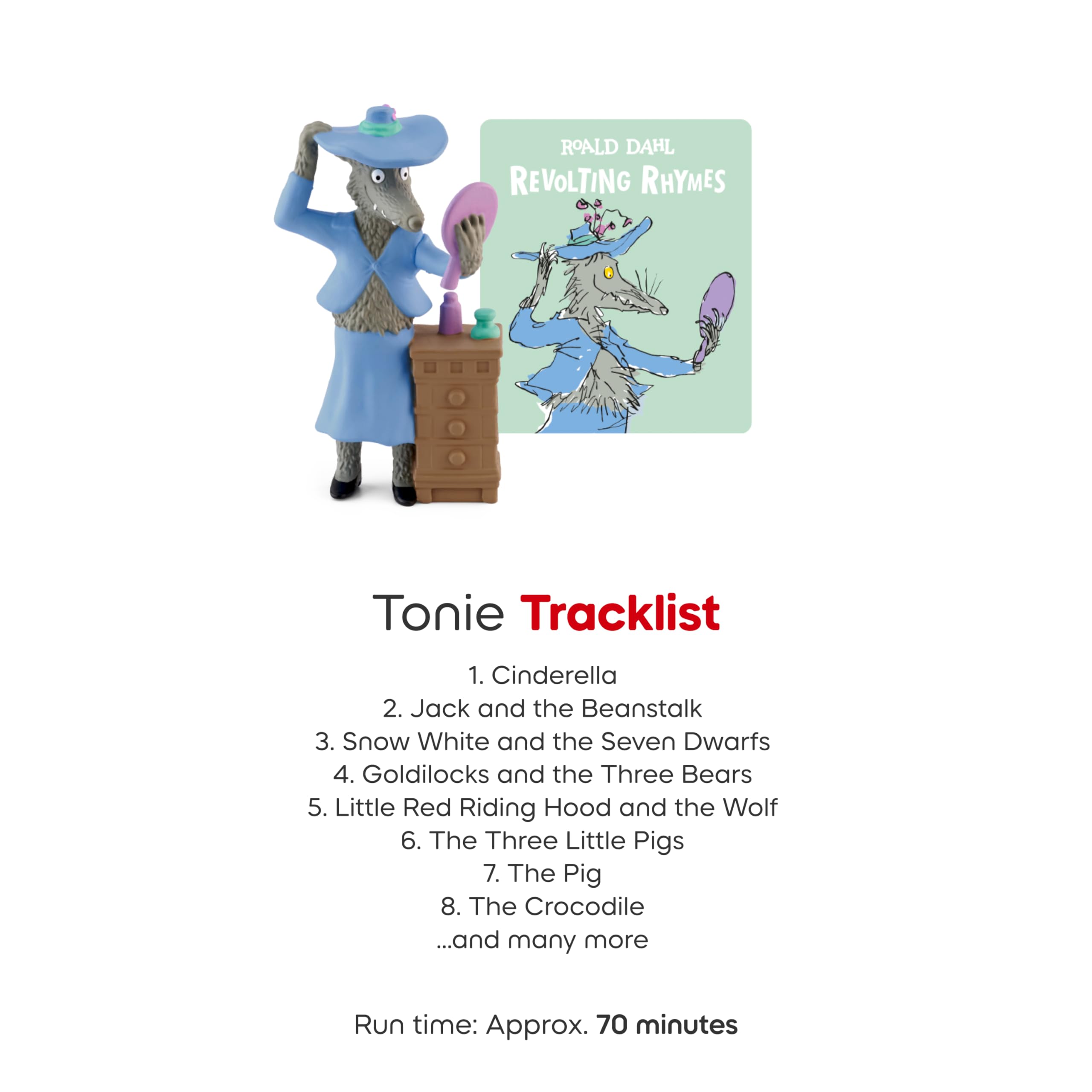 Tonies Revolting Rhymes Red Riding Hood image—bold twists spark imagination during play.