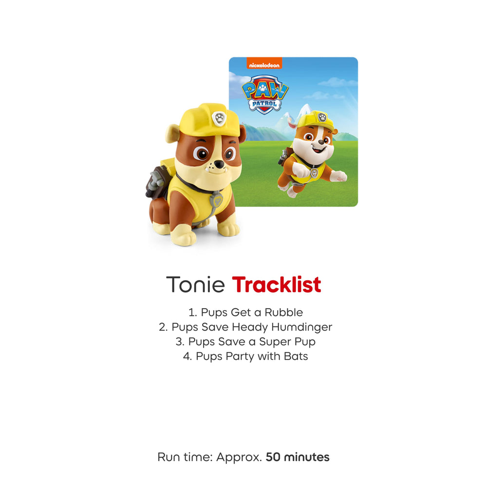 Rubble figure compatible with Toniebox audio player
