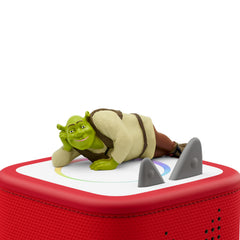 Tonies Shrek story on Toniebox display, enhances screen-free listening for kids