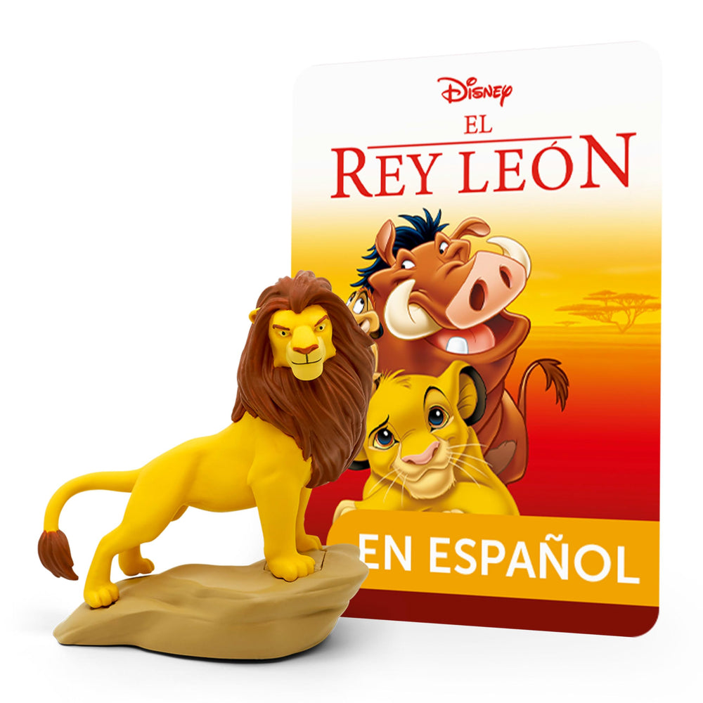 Tonies Simba figure close-up for cozy storytime with The Lion King audio.