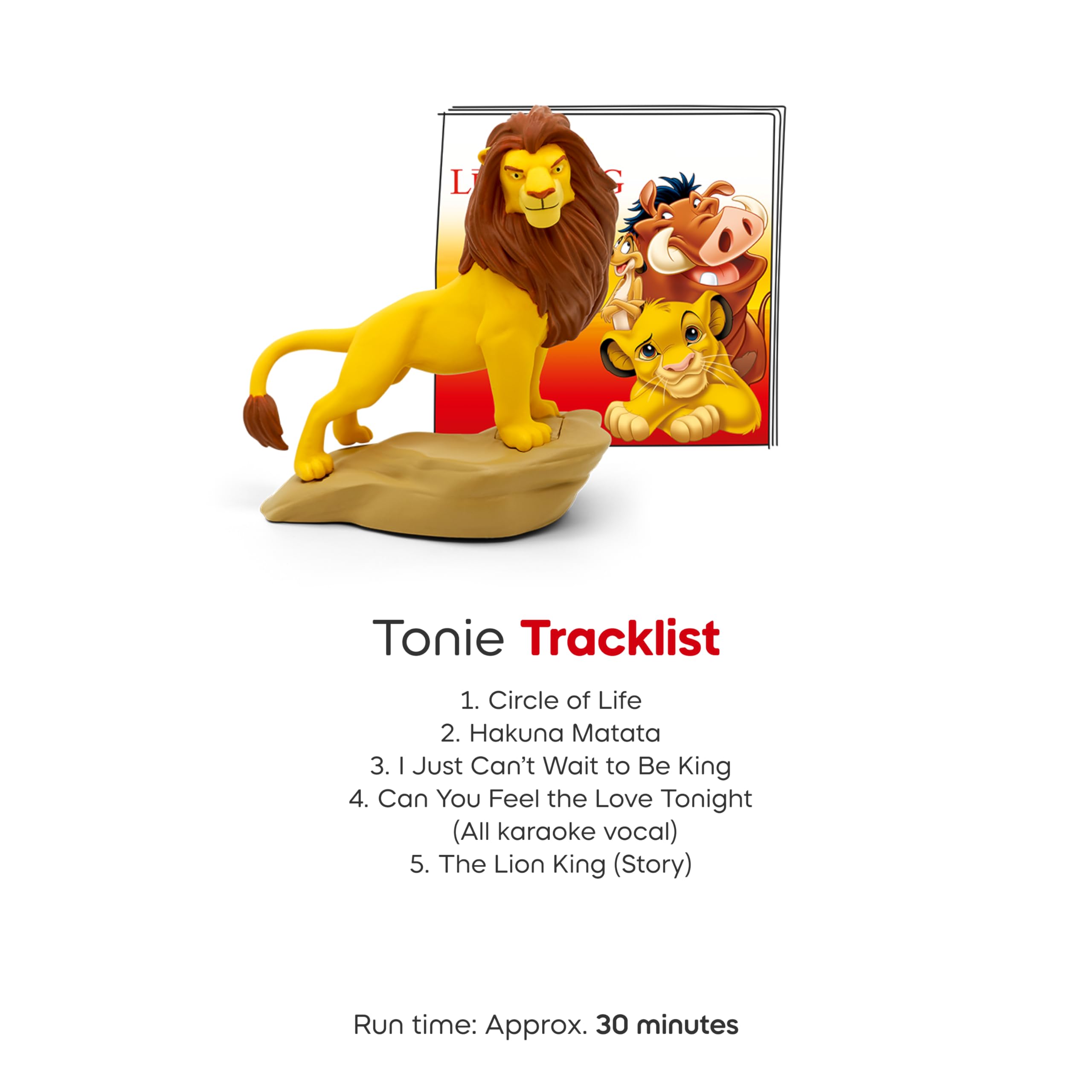 Tonies Simba on Toniebox ready for Lion King storytelling.
