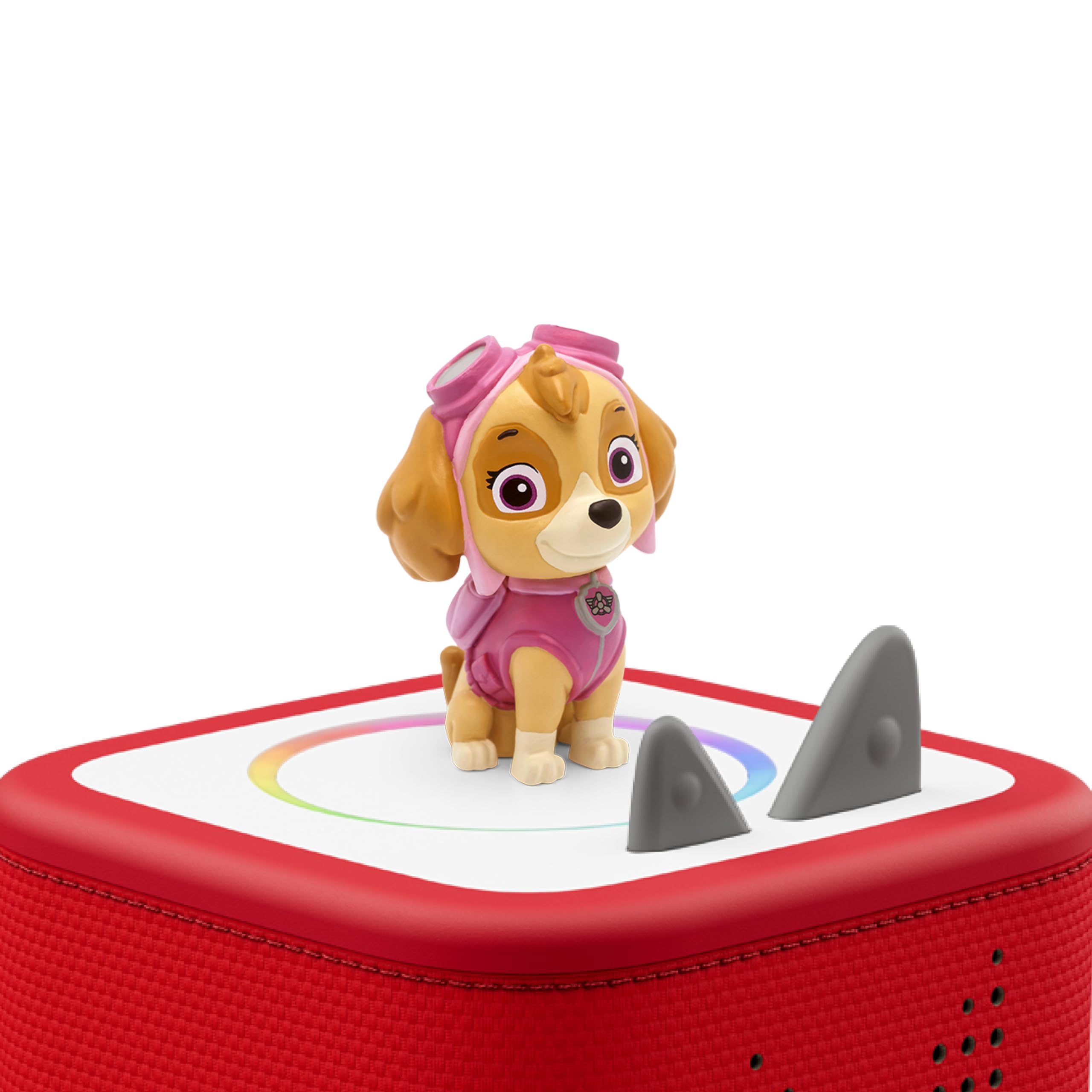 Skye in flight pose for imaginative rescue play on Toniebox.