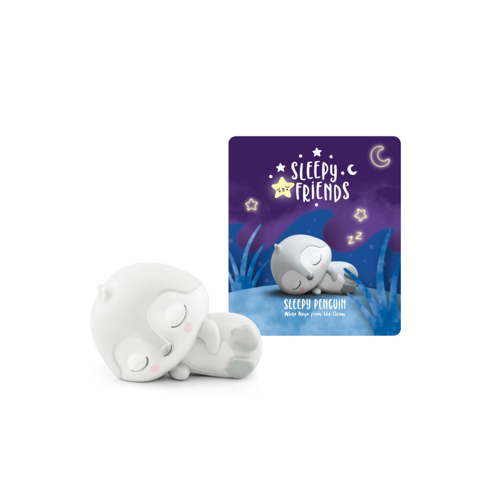 Tonies Sleepy Penguin figurine ready to play soothing sounds with the Toniebox.