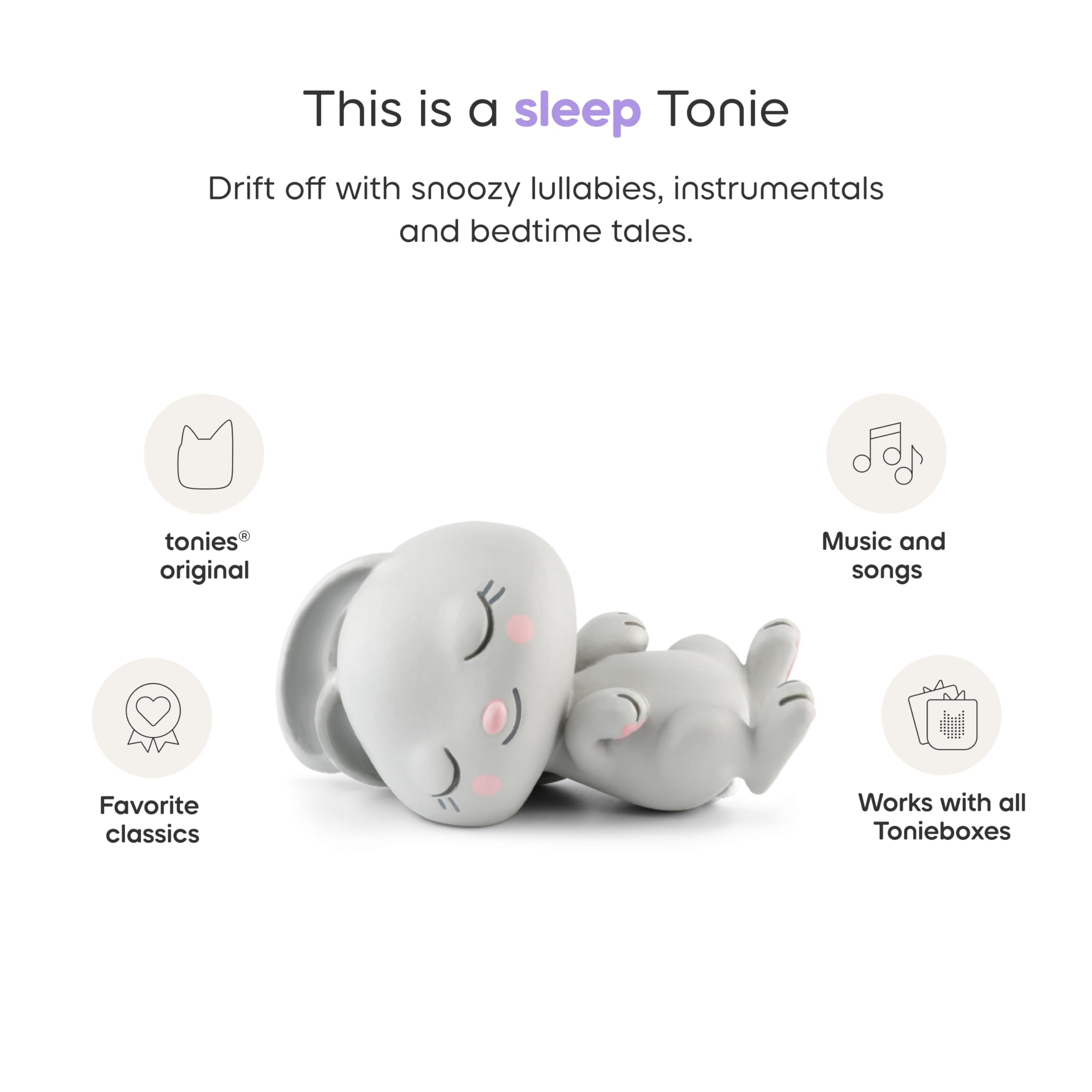 Close-up of Sleepy Rabbit fur detail offering soft, comforting bedtime visuals.