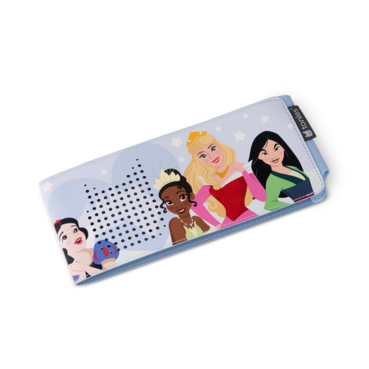 Tonies sleeve soft faux leather and silicone material enhances grip and durability during daily use.