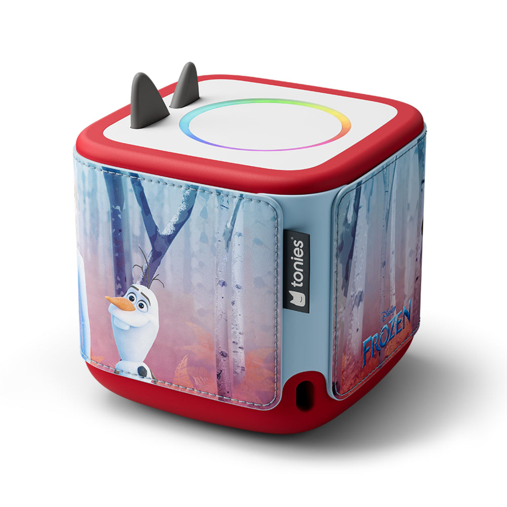 Disney Frozen artwork adds color and imagination during listening.