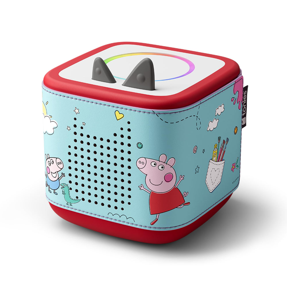 Tonies Peppa Pig decorative sleeve for Toniebox 2 enhances personalization and protection.