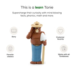 Tonies Smokey Bear packaging on display as a forest safety gift.