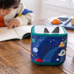 Tonies Space Sleeve silicone edge protects while keeping sound clear.