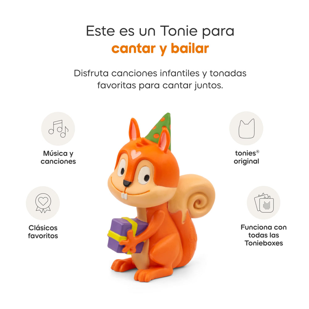 Tonies Spanish Celebration Songs song list displays 22 tracks for engaging listening.
