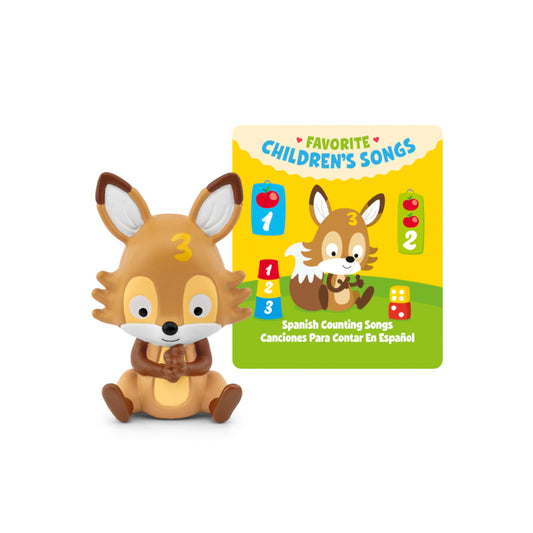 Tonies Spanish counting songs figurine promotes early numeracy through music.