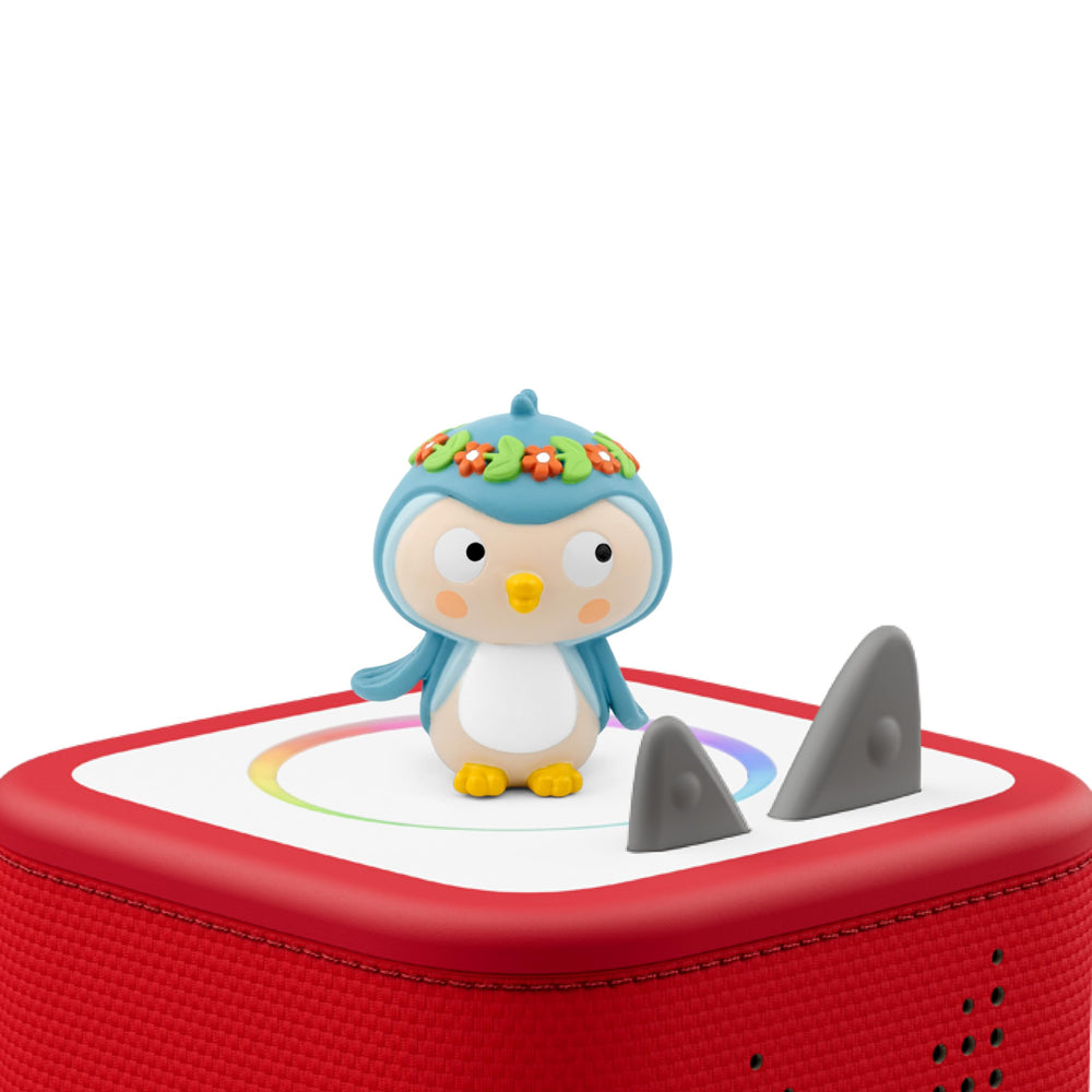 Tonies Spanish Traveling Songs packaging highlights travel-themed audio for kids