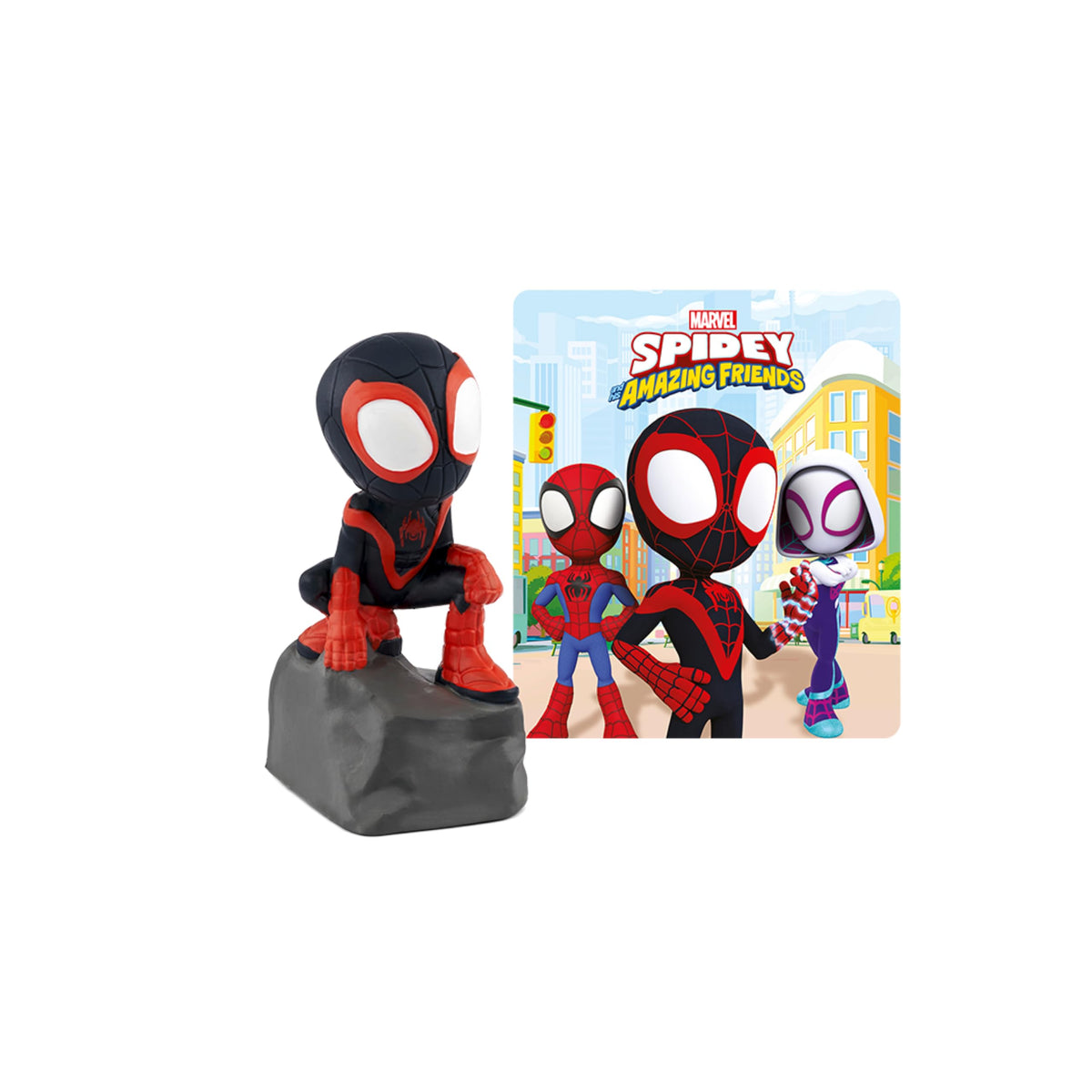 Tonies Spidey Spin figurine front view for imaginative play sessions.