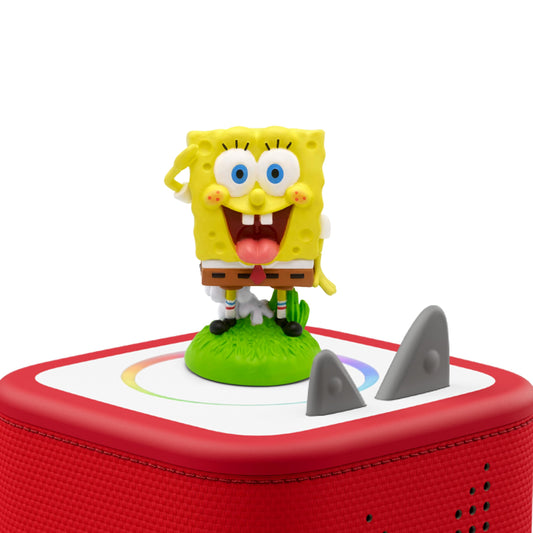 Tonies SpongeBob Squarepants packaging showing clear contents and kid friendly design.