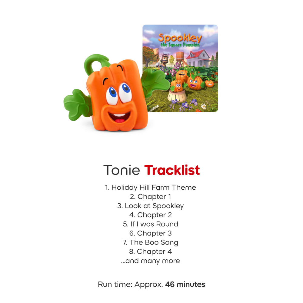 Tonies Spookley packaging and setup card ideal for gifting and easy assembly.