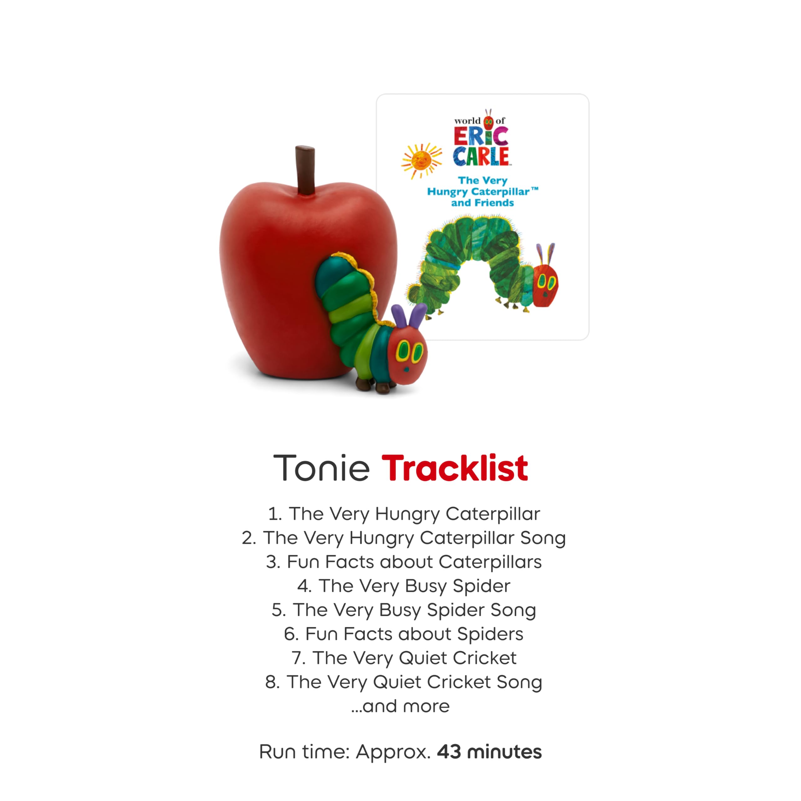 Tonies stories and songs bundle covers caterpillar, spider, cricket for learning fun
