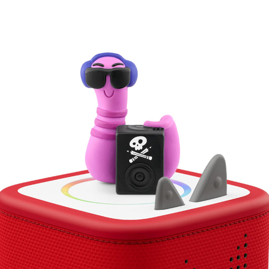 Tonies Story Pirates 12-stories card highlighting diverse tales for family listening.