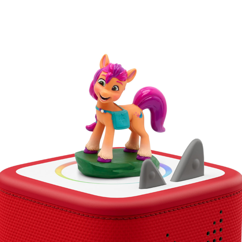 Tonies Sunny Starscout packaging displays contents and easy setup for Toniebox fans.
