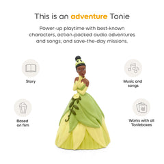 Tonies Tiana alligator singing moment enhances musical fun.