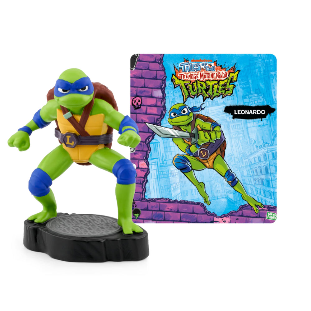 Tonies TMNT adventure scene featuring Leonardo for cooperative play.